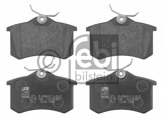 FEBI VW колодки гальм.задн.Golf,Vento 1,8/2,0GTI2,8VR6 -92 ABS арт. 16146