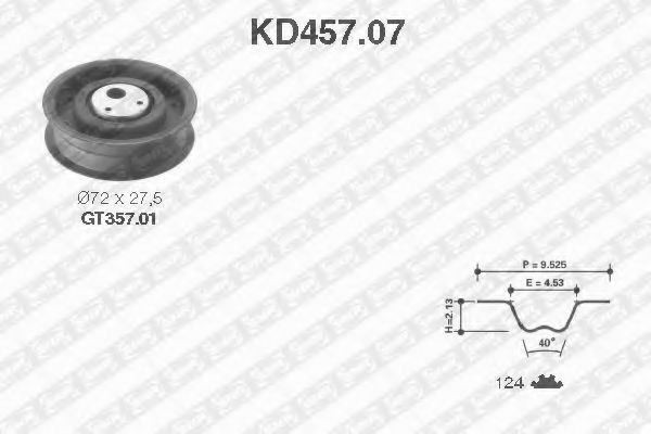 Комплект ремня ГРМ TRUCKTECAUTOMOTIVE арт. KD45707