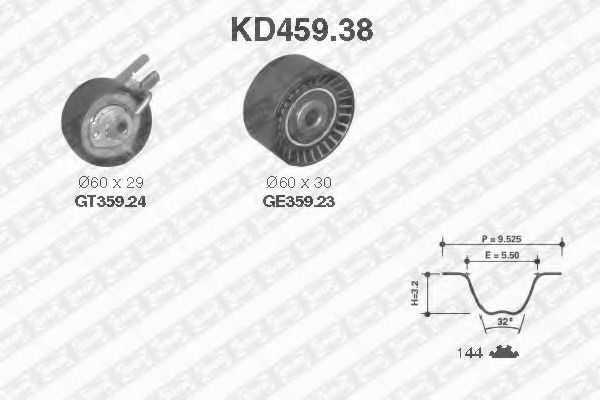 Комплект ремня ГРМ CONTITECH арт. KD45938