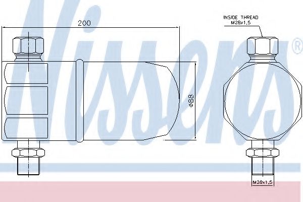 NISSENS VW Осушувач PASSAT 96-00 (200x88x0)  арт. 95324