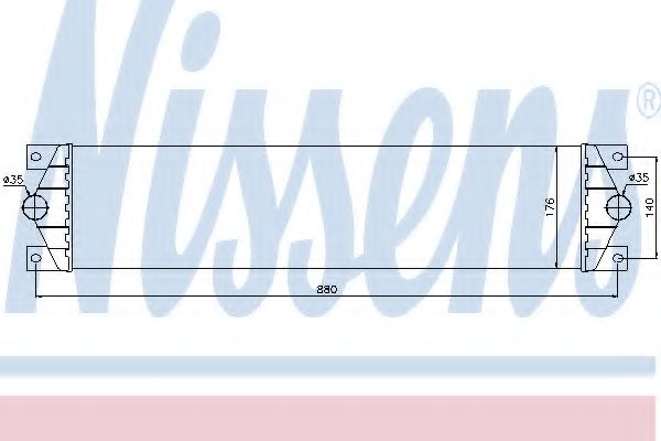 NISSENS RENAULT Інтеркулер MASTER II 1.9, 2.2, 2.5 00-, OPEL, NISSAN  арт. 96767