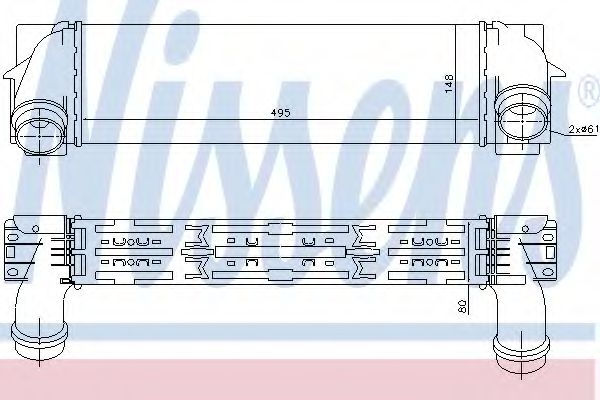 Интеркулер BMW X3 F25(10-)X3 18d(+)[OE 17517823570]  арт. 96440