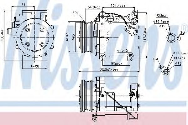 Компресор MT GALANT(96-)2.0 i 16V(+)[OE MR360561]  арт. 89227