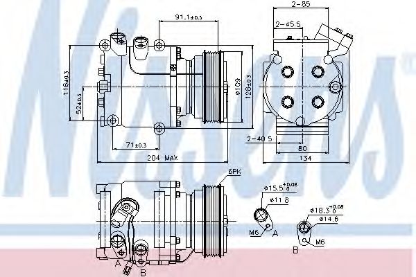 Компресор HD ACCORD(96-)2.2 i 16V(+)[OE 38800-PLC-006]  арт. 89233