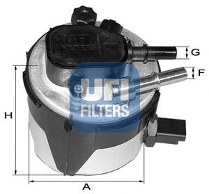 Фільтр паливний FORD FOCUS II, C-MAX 1.6 TDCI 03- (OE) (вир-во UFI)  арт. 5517000