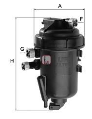 Фільтр паливний в корпусі MECAFILTER арт. S5112GC