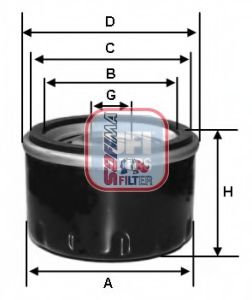 S 3575 R SOFIMA Фільтр оливи  арт. S3575R