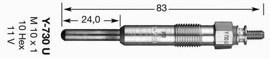 Свічка розжарення BOSCH арт. 6704