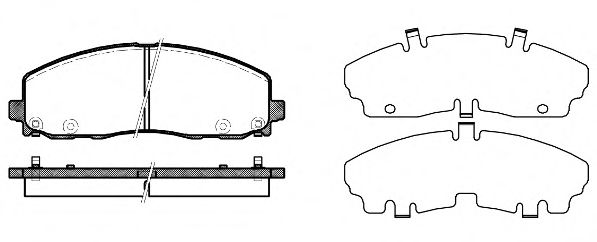 REMSA FIAT Колодки гальмівні передні Freemont,Chrysler Grand Voyager V,Lancia 2.0/3.6 11- ASHIKA арт. 148404