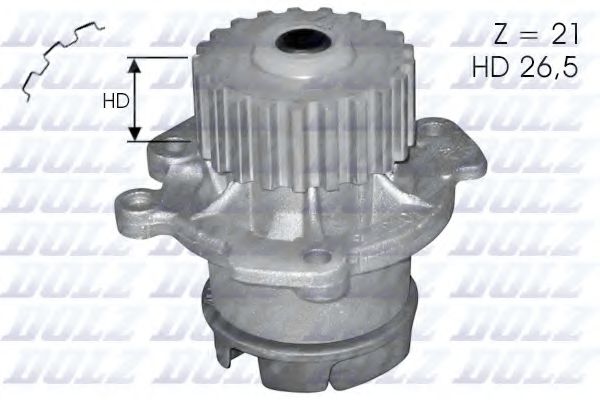 DOLZ LADA помпа води ваз Samara 2108-09 88-,110-112 95- (зуб трапеція)  арт. L123