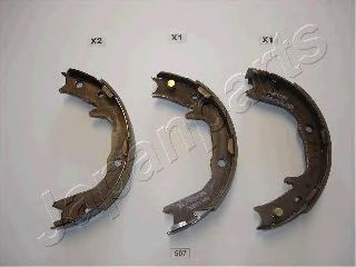 JAPANPARTS MITSUBISHI щоки гальмівні для стоянкового гальма 96- Eclipse,Galant,Lancer,Sigma,Outlander  арт. GF507AF