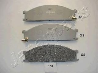 JAPANPARTS NISSAN К-т гальмівних колодок передн.Urvan 2.5D  арт. PA137AF
