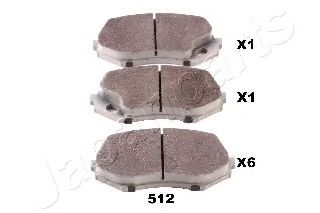 JAPANPARTS MITSUBISHI колодки гальмівні передн.Canter 01-  арт. PA512AF