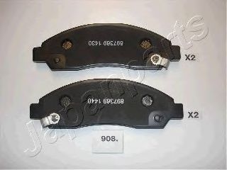 JAPANPARTS ISUZU гальмівні колодки передн.GREAT WALL Hover 06-,Isuzu D-Max 02-  арт. PA908AF