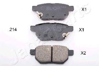 JAPANPARTS TOYOTA гальмівні колодки задн. Auris 07-  арт. PP214AF