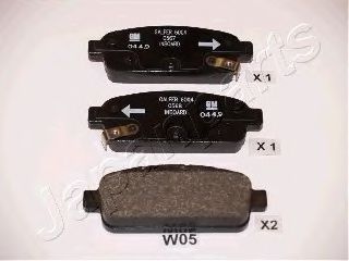 JAPANPARTS OPEL гальмів.колодка задн.Astra J,Mokka,Zafira,Chevrolet Cruze 09- ROADHOUSE арт. PPW05AF