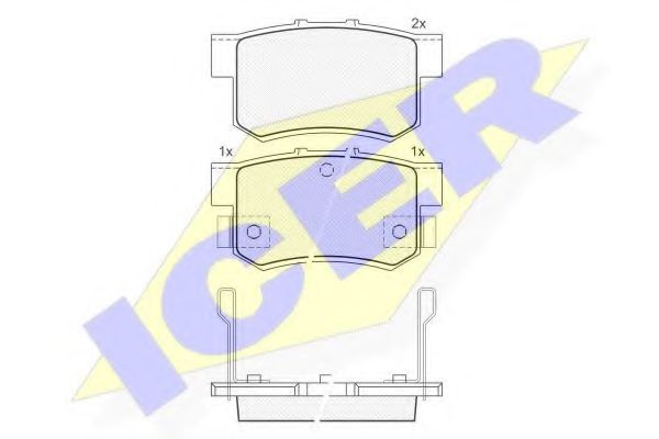 Колодки гальмівні дискові FIAT Sedici 06-14; HONDA Civic 4D 05-12, Civic FB/FG 11-17, Jazz 08-15, Accord CL/CM 03-08, Accord CG/CH 98-02, Civic 01-05, Civic 95-01, FR-V 04-09, Insight 08-14, Legend 04-12, Stream 01-06; SUZUKI Swift 04-10, SX-4 06-14, Kiza  арт. 180798