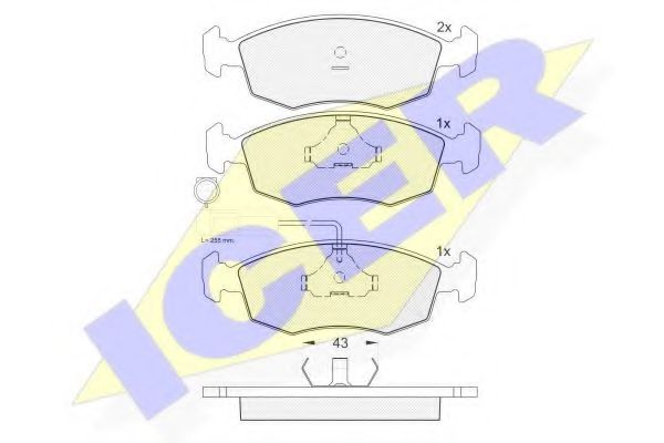 Колодки гальмівні дискові передні FIAT Palio 96-20  арт. 181227