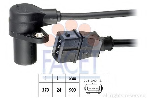 Датчик обертів коленвала Ford Galaxy/VW Golf, Sharan,T4 2.8 i (95-) (9.0077) Facet  арт. 90077