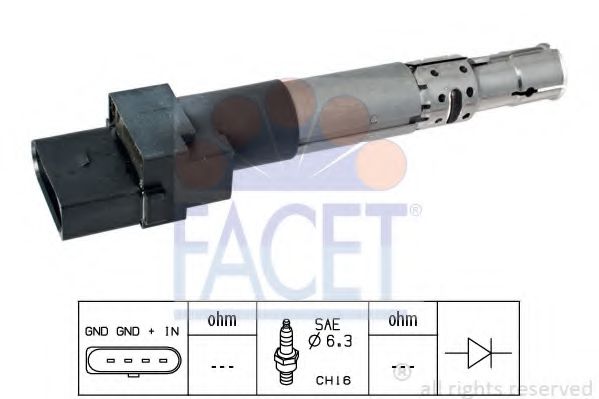 Котушка запалення Audi Tt 3.2 v6 quattro (06-10) (9.6334) Facet  арт. 96334