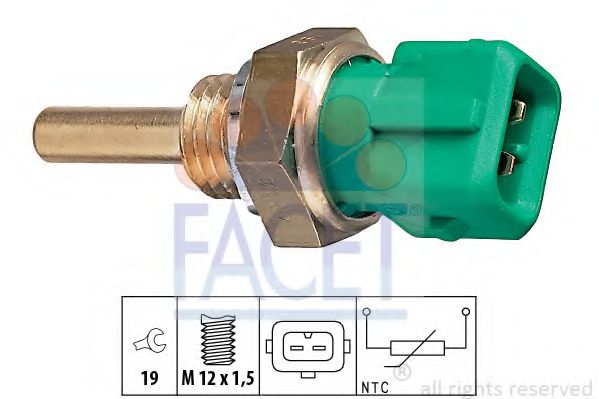 Датчик температури PEUGEOT 206/306/ BMW 5(E34) 1.0-3.0/2.5td 88-05  арт. 73147