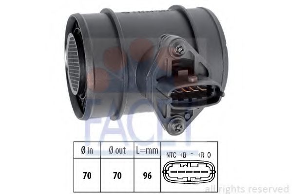 Витратомір повітря Combo 1.3-1.7 CDTi 16V 03> (10.1289) Facet  арт. 101289