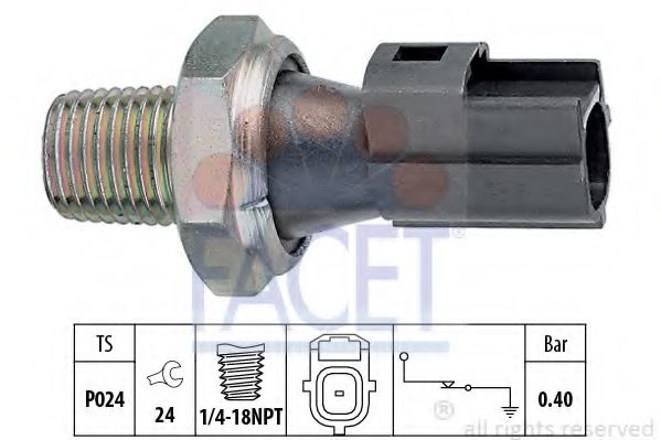 7.0145 FACET Датчик тиску оливи  арт. 70145