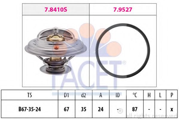 Термостат VW Transporter IV, V/Golf III, IV, V/Audi A3/A6/A8 2.0-3.2 i/D 90- (82 C) FEBIBILSTEIN арт. 78410