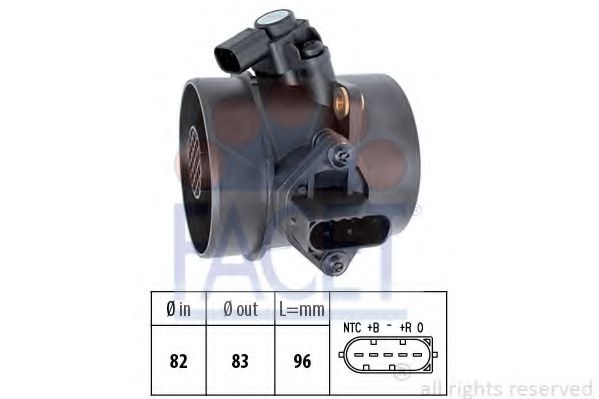 Витратомір повітря MERCEDES C,E-class (W203/W204/W211 2.1-3.2CDI 02-10  арт. 101354