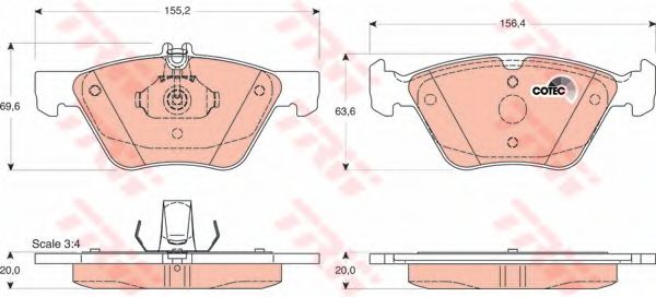 GDB1215  TRW - Гальмівні колодки до дисків ZIMMERMANN арт. GDB1215