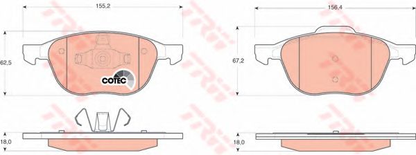 Колодки дискового гальма METELLI арт. GDB1583