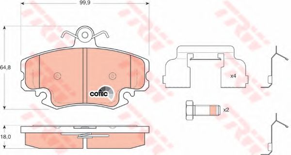 Гальмівні колодки COMLINE арт. GDB1634