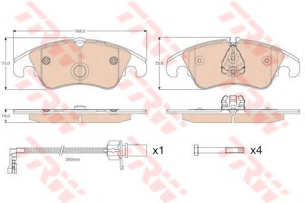 Гальмівні колодки пер. Audi A4/A5/A6/A7/Q7 08- REMSA арт. GDB1768