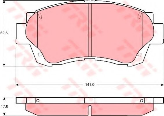 Гальмівні колодки дискові LEXUS - TOYOTA ES 300 (Nato)/Camry/Camry (Nato)/Celica (Nato)  арт. GDB3155