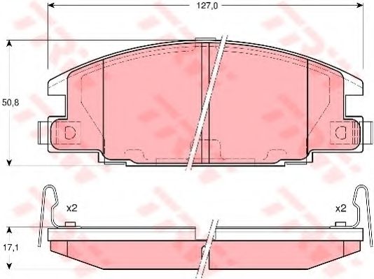 Комплект гальмівних колодок передн , ISUZU CAMPO, D-MAX I, KB, TF, TROOPER I  OPEL CAMPO, FRONTERA A, FRONTERA A SPORT 2.0-3.1D 01.83-06.12  арт. GDB3161