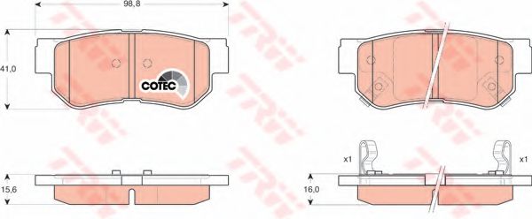 Гальмівні колодки JAPKO арт. GDB3284