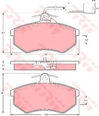 Комплект гальмівних колодок передн , AUDI 100 C2, 100 C3, 200 C3, 80 B3, 90 B3, QUATTRO  CHERY COWIN 3, EASTAR, EASTAR CROSS, V5 1.5-2.4D 03.77-12.14 LPR арт. GDB404