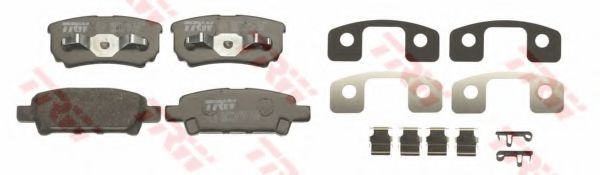 Комплект гальмівних колодок задн (з комплектуючими), CHRYSLER 200, SEBRING  DODGE AVENGER, CALIBER  JEEP COMPASS, PATRIOT 1.8-3.6ALK 06.06-  арт. GDB4143