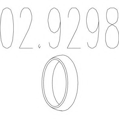 Монтажне кільце вихлопної системи (D (внутр.) - 45 мм; D (наружн.) - 59 мм; Висота - 13 мм)  арт. 029298