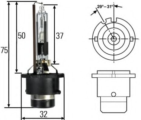 Лампа ксенонова D2R, 35W, Pk32d-3 OSRAM арт. 8GS007001151