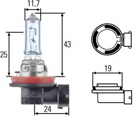 Лампа розжарювання STANDARD H8 12V 35W PGJ 191  арт. 8GH008356121