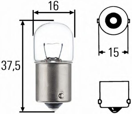 HELLA R5W 24V 5W Автолампа NARVA арт. 8GA002071241