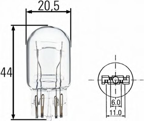 Автолампа T20Q 12V 21/5W W21/5W  арт. 8GD008893002