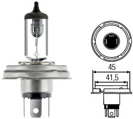 HELLA R2 12V 45/40W Лампа розжарювання STANDARD  арт. 8GD002088141