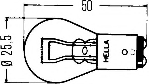 Автолампа BAY15D 12V 21/5W P21/5W (галоген)  арт. 8GD002078121