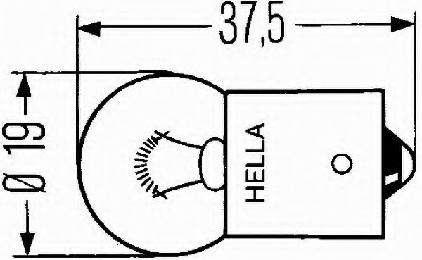 Автолампа BA15S 12V 10W R5W  арт. 8GA002071121