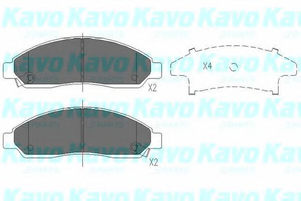 KAVO PARTS ISUZU Тормозные колодки передн.GREAT WALL Hover 06-, ISUZU D-Max 2,5D 07-  арт. KBP3513