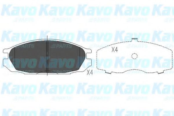 KAVO PARTS NISSAN Колодки тормозные задние Patrol 2,8/3,2/3,3 88-  арт. KBP6510