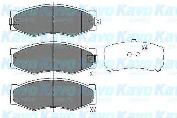 KAVO PARTS NISSAN Колодки гальмівні передн. Bluebird,Serena,Vanette 84-  арт. KBP6524