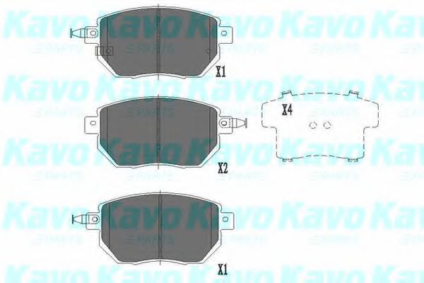 KAVO PARTS NISSAN Гальмівні колодки пер. InfinitiI FX 35/45  арт. KBP6573